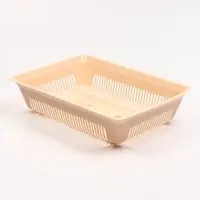 Туалет для кошек, 36&times;25&times;9 см, глубокий, с сеткой, пластик, бирюзовый, бежевый