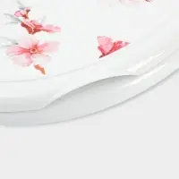 Сиденье для унитаза с крышкой &laquo;Декор. Сакура&raquo;, 44.5&times;37 см, белое