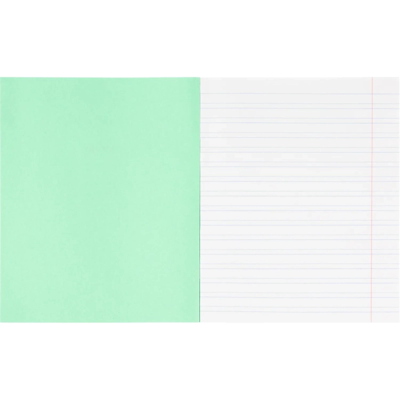 Тетрадь  в зеленом офсете 12 л.,узкая линия уп. по 20 шт.,100% белизна