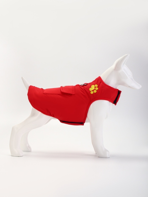 Куртка - попона двусторонняя, размер S (ДС 24, ОГ 38 см, вес 4-6 см), красная