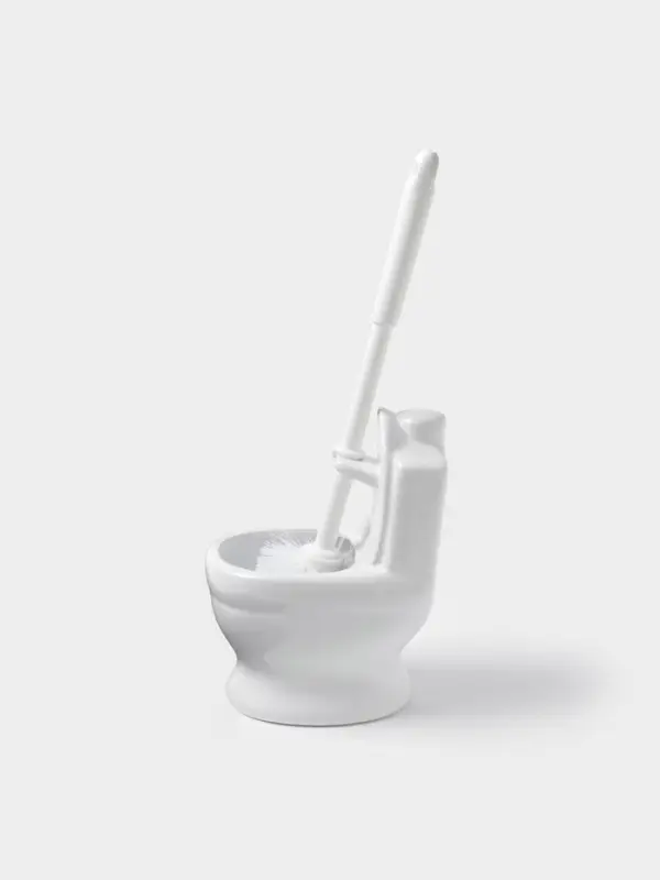 Ёршик для унитаза с подставкой &laquo;Классик&raquo;, 10&times;13&times;32 см, белый