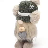 Игрушка новогодняя &laquo;Гномик с сердечком, в шапке с наушниками&raquo;, 17&times;10&times;29 см