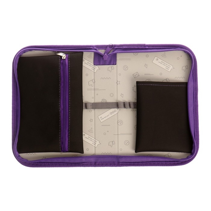 Пенал 1 секция 140 х 210 х 40 мм, откидной карман и косметичка, тканевый, Calligrata TOP Content Пенал 1 секция 140 х 210 х 40 мм, откидной карман и косметичка, тканевый, Calligrata TOP Content "Взгляд"