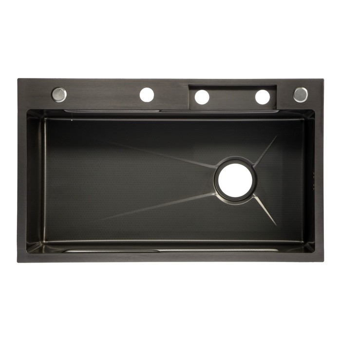 Кухонная мойка ZEIN M03, S=3.0 и 0.7мм, смеситель, корзины, разделочная доска, сифон, графит Кухонная мойка ZEIN M03, S=3.0 и 0.7мм, смеситель, корзины, разделочная доска, сифон, графит