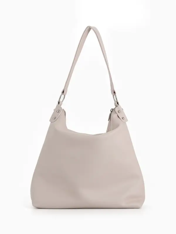 Сумка - мешок женская TEXTURA, на молнии, 32&times;11&times;32 см, бежевая