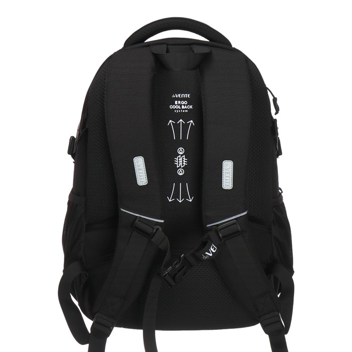 Рюкзак молодежный 44 х 30 х 20, эргономичная спинка, deVENTE Moving Forward 19L, Black 7032412 Рюкзак молодежный 44 х 30 х 20, эргономичная спинка, deVENTE Moving Forward 19L, Black 7032412