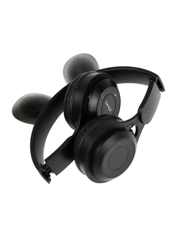Наушники детские, беспроводные, накладные, с ушками зайца, Y08R, Bluetooth 5.1, с микрофоном, с подсветкой, 400 мАч, чёрные