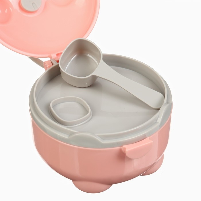 Контейнер для детского питания Мишка 1, 150 мл, цвет розовый Контейнер для детского питания Мишка 1, 150 мл, цвет розовый