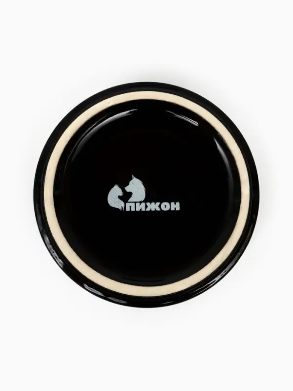 Миска &laquo;Разноцветный горошек&raquo;, 200 мл, 10.5&times;10.5&times;4 см, керамика, чёрная