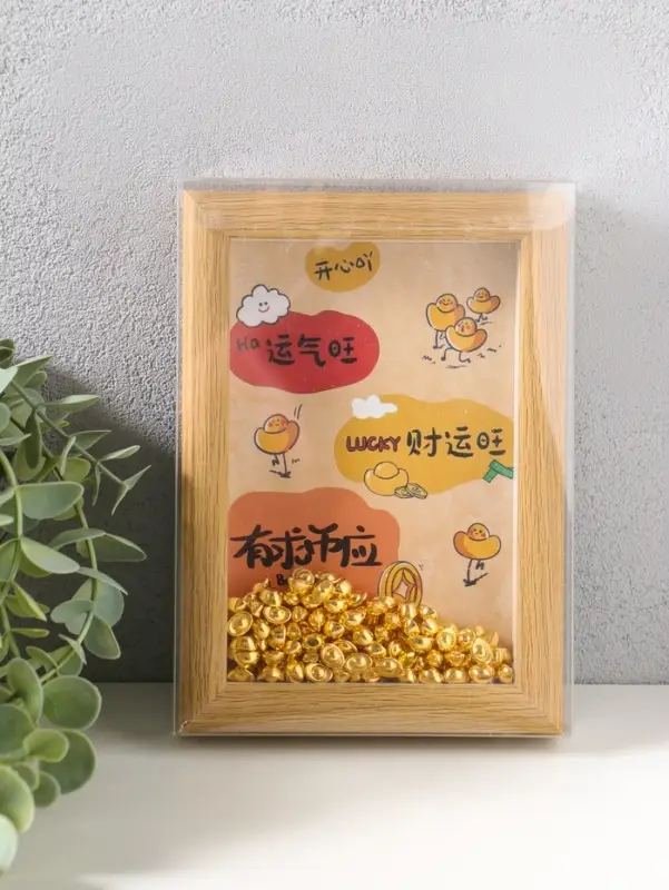 Настенный декор, панно в раме &laquo;Золотые слитки: Счастливчик&raquo;, 3&times;12.3&times;17.2 см