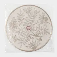 Салфетки сервировочные на стол Доляна &laquo;Ботаника&raquo;, 2 шт., d=38 см, бежевые