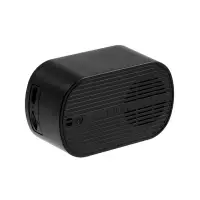 Часы-будильник электронные, колонка, USB, Bluetooth, карта памяти, чёрный