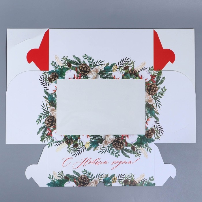 Коробка складная на 6 капкейков с окном «Веточки», 25 х 17 х 10 см, Новый год Коробка складная на 6 капкейков с окном «Веточки», 25 х 17 х 10 см, Новый год