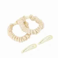 Набор для волос &laquo;Глория нежность&raquo;, 2 резинки 5.5 см, 2 заколки 5 см, молочный