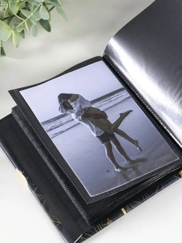 Фотоальбом "Воспоминания" 100ф 10X15см, ПП карм., черные страницы, черные страницы