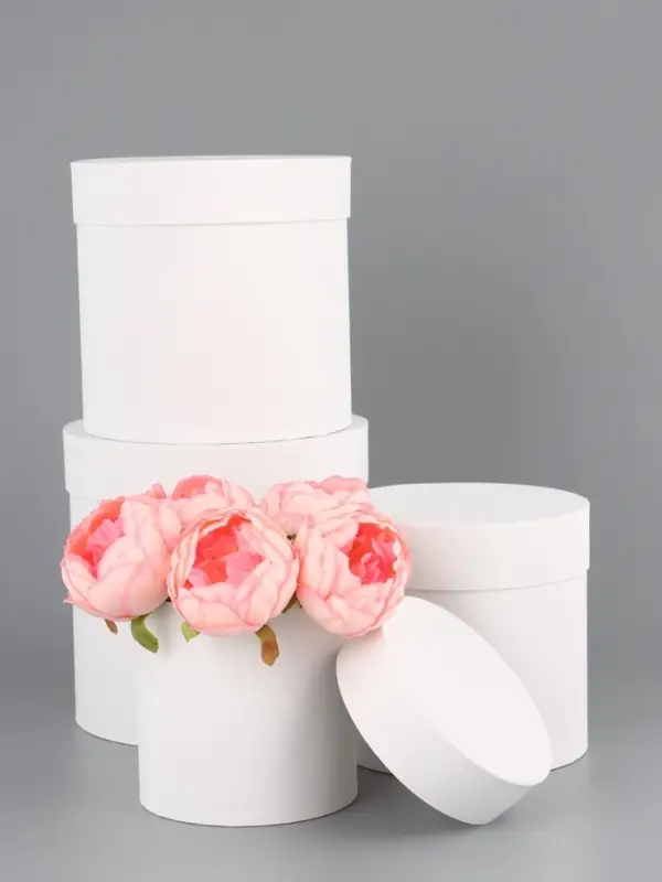 Набор шляпных коробок 4 в 1 "Белизна",20 х 19,5 ‒13 х 13 см