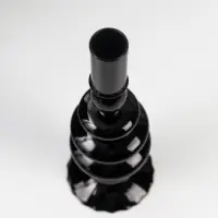 Подсвечник стекло на 1 свечу "Морбиан" чёрный 27х8,5х8,5 см