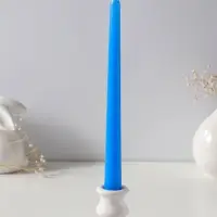 Набор свечей античных 25 см, 3 шт., 58 г, 7 ч, синий