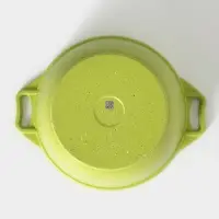 Кастрюля KUKMARA Trendy style, 3 л, d=22 см, со стеклянной крышкой, антипригарное покрытие, литой алюминий, зелёная