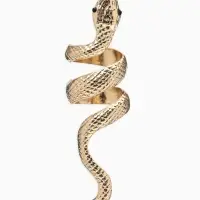 Кольцо &laquo;Змея&raquo;, ребристая, цвет золото, безразмерное