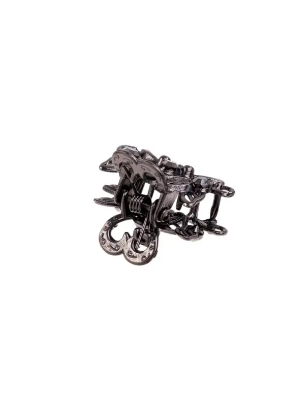 Крабик для волос &laquo;Серый блеск&raquo;, 2.5 см, серебристый