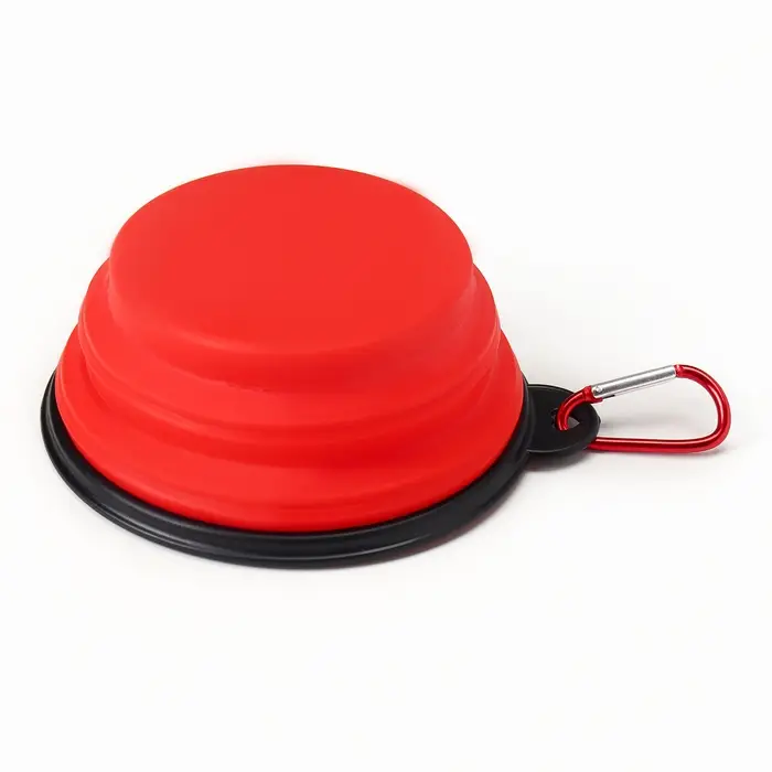 Миска силиконовая, складная, 350 мл, 13 см, красная Миска силиконовая, складная, 350 мл, 13 см, красная