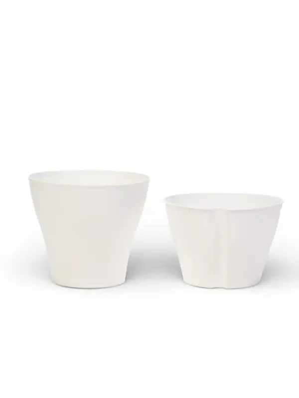 Кашпо для цветов со вставкой &laquo;Афина&raquo;, 1 л, белое