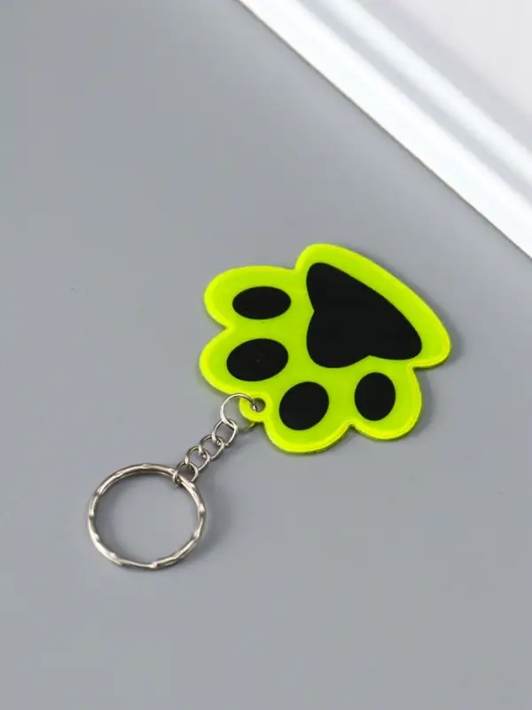 Брелок для ключей на кольце &laquo;Лапка&raquo;, светоотражающий, 5.5&times;5 см, МИКС