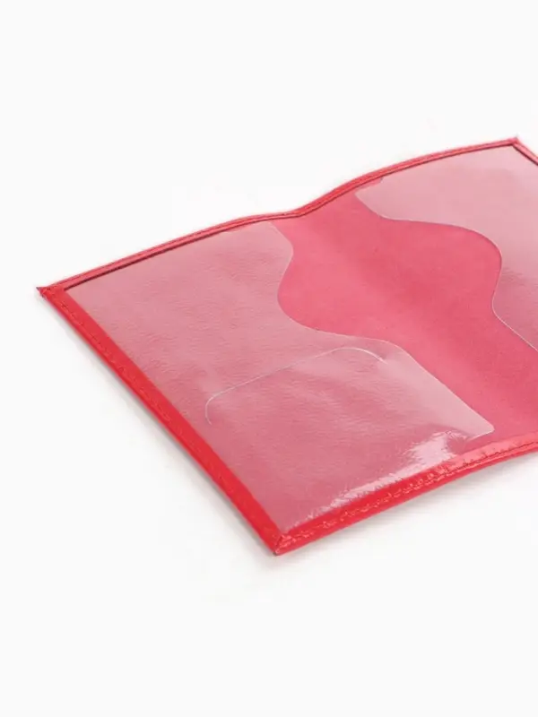 Обложка для паспорта, натуральная кожа, тиснение, розовая