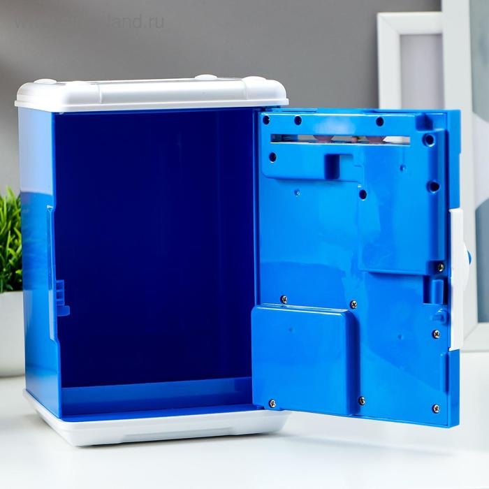 Копилка пластик для монет и купюр "Сейф - Зверушки" 3АА МИКС 19х12,5х13 см