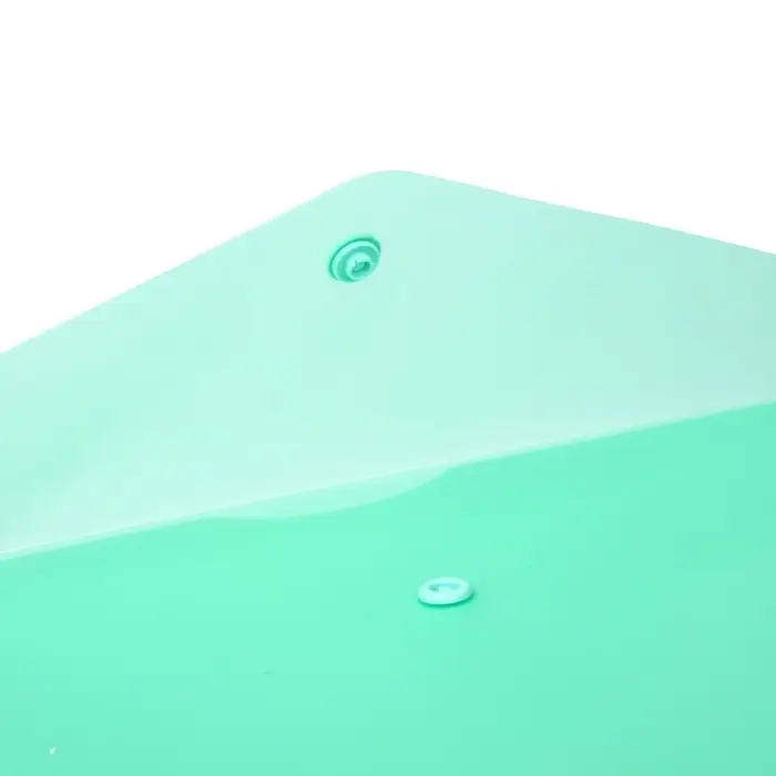 Папка-конверт на кнопке А4, 180 мкм, Calligrata Office, полупрозрачная, зеленая