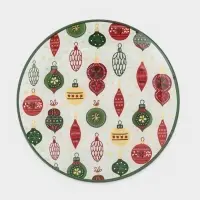 Тарелка десертная "Елочные игрушки", 19х19х1,5 см