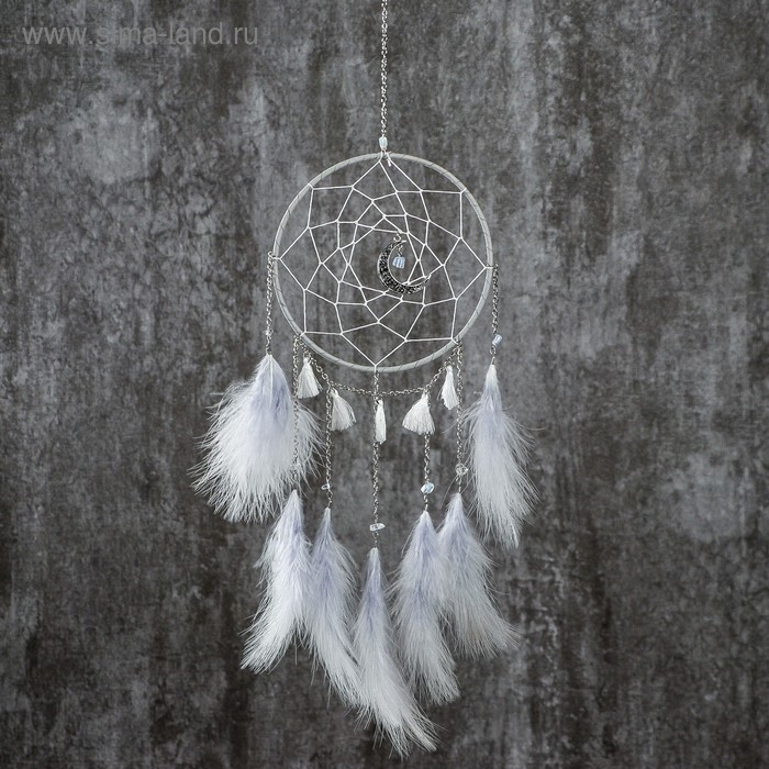 Ловец снов Ловец снов "Кисточки с белыми пёрышками" 40х15 см