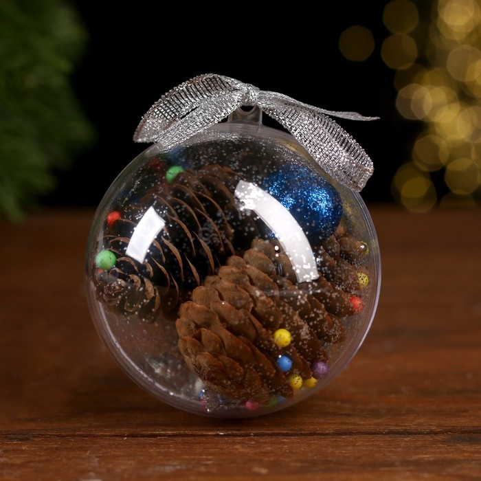 Композиция в шаре «Шишки, ягодки» Композиция в шаре «Шишки, ягодки»