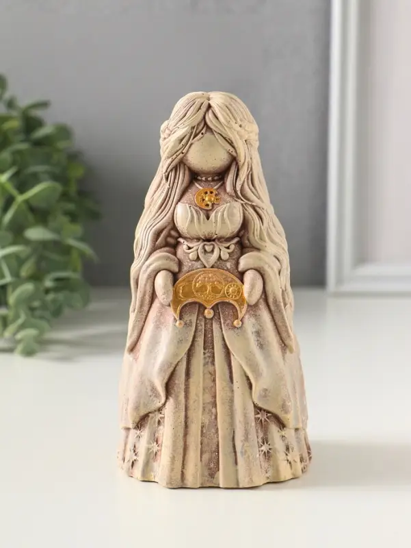 Фигурка гипс &laquo;Берегиня Лунница&raquo;, 14&times;7 см, слоновая кость