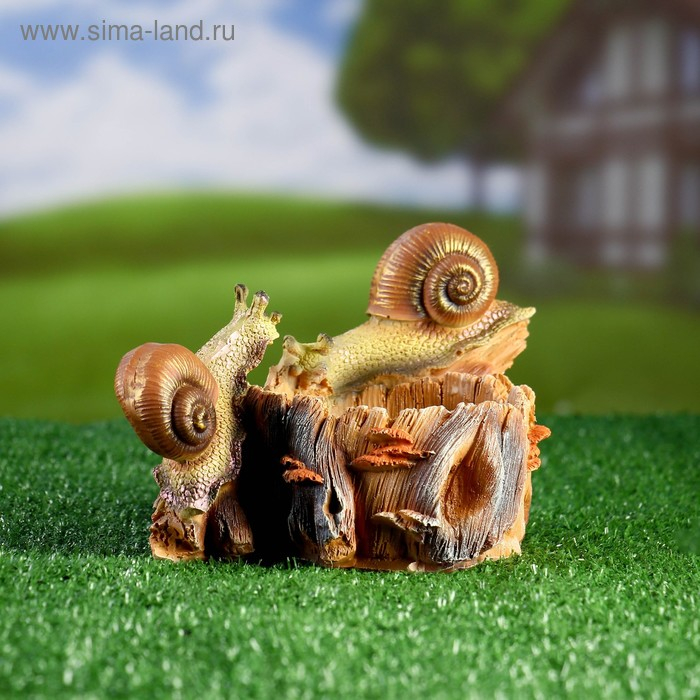 Садовая фигура  Садовая фигура "Улитки-кормушки" 24х15х14см