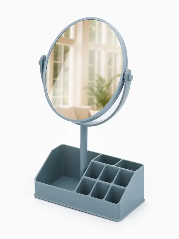 Зеркало с подставкой, с увеличением х2, двустороннее, 16.5&times;30.5 см, (13&times;16 см), МИКС