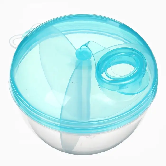 Контейнер для хранения детского питания, 3 секции по 60 мл., 9.5&times;8.5 см, 180 мл., голубой