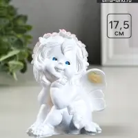 Фигурка гипс &laquo;Фея сидя&raquo;, перламутр, 12&times;14&times;17.5 см