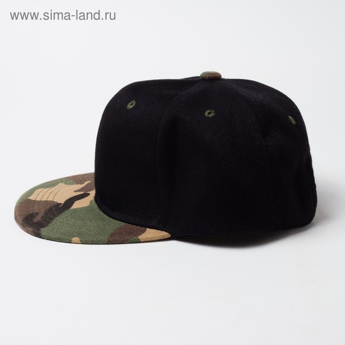 Бейсболка с прямым козырьком для мальчика MINAKU, размер 54, цвет чёрный/хаки Бейсболка с прямым козырьком для мальчика MINAKU, размер 54, цвет чёрный/хаки
