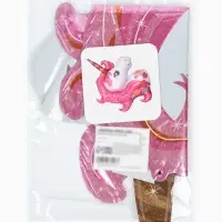Воздушный шар фольгированный 16" "Единорог" розовый, набор 5 штук