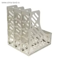 Лоток вертикальный 3-х секц разборный черный/серый A plus