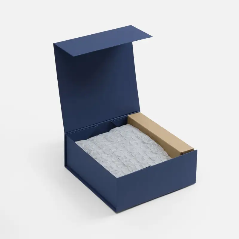 Коробка складная Quadra Fold, темно-синяя Коробка складная Quadra Fold, темно-синяя