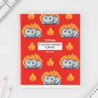 Тетрадь в клетку, 48 л., А5, на скрепке, блок №1 «Котики приколы» МИКС Тетрадь в клетку, 48 л., А5, на скрепке, блок №1 «Котики приколы» МИКС