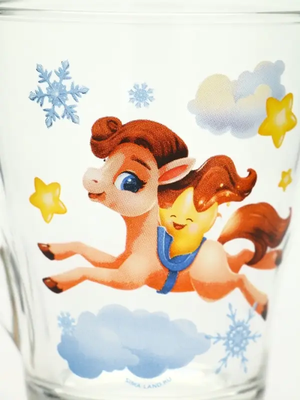 Кружки стеклянные новогодние &laquo;Весёлого праздника. Лошади&raquo;, набор 2 шт.