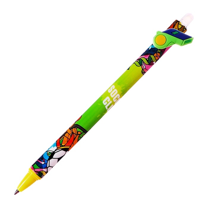 Ручка гелевая 0.5 мм, со стираемыми чернилами, синяя, штрихкод на штуке, МИКС Спорт Ручка гелевая 0.5 мм, со стираемыми чернилами, синяя, штрихкод на штуке, МИКС Спорт