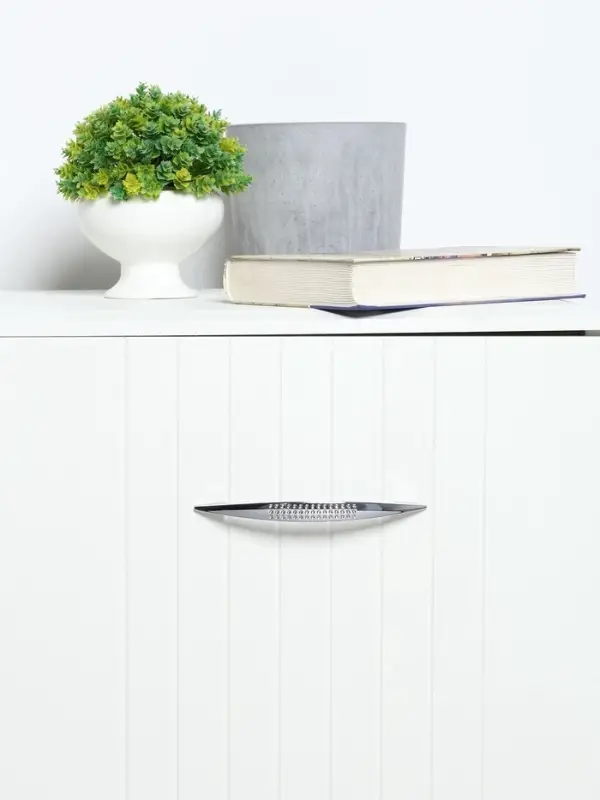 Ручка-скоба мебельная ТУНДРА LIGHT РС003AL, м/о 128 мм, цвет хром