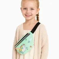 Сумка поясная детская на молнии &laquo;Выбражулька&raquo;, зелёная