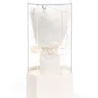 Шкатулка декоративная &laquo;Роза Love&raquo;, с подсветкой, 3хААА,, LN1445, 10&times;10&times;20.5 см, белая