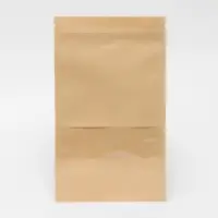 Пакет Zip - lock Крафт с прямоугольным окном 18×30 см